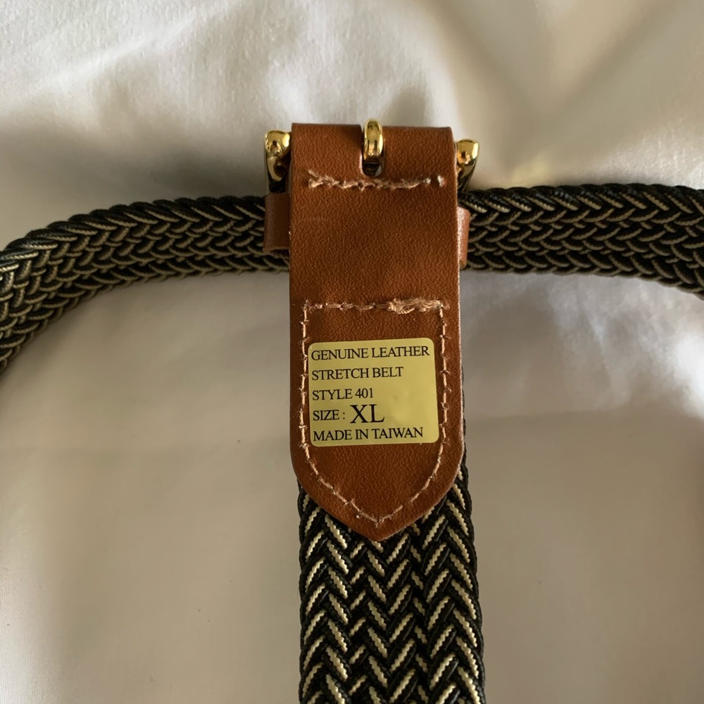 Men’s Leather & Cord Belt - Picture 2 of 2